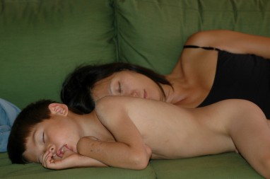 mom and g sleeping on sofa